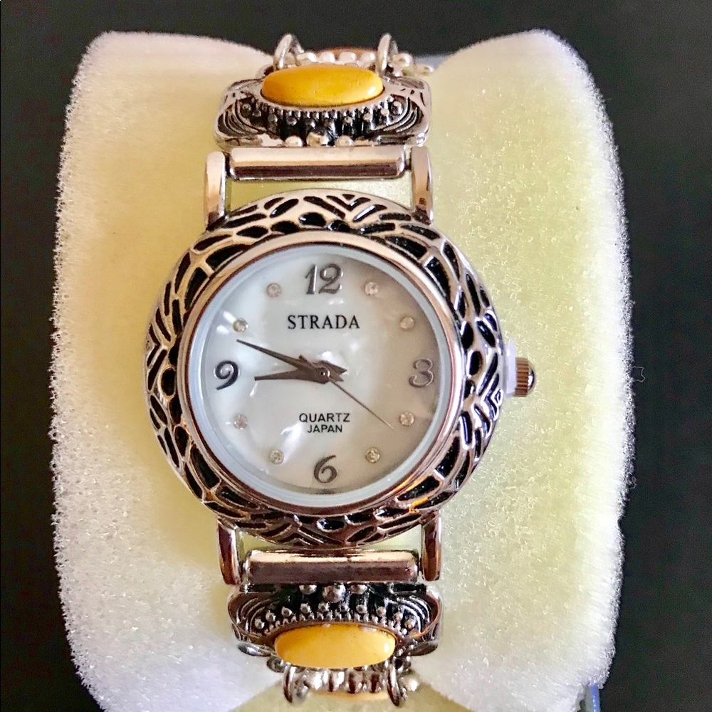 Strada Yellow Jade Quartz Watch